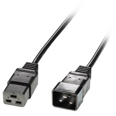 2.5m IEC C19 to IEC C20 Extension Cable Black